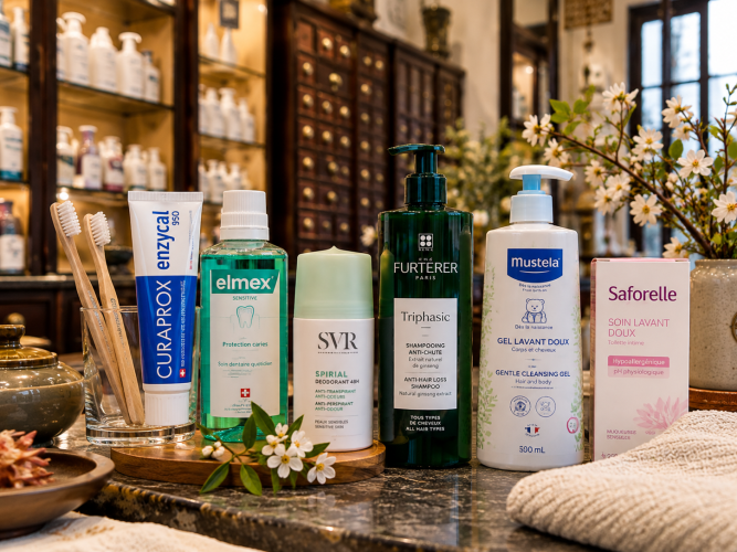 Sélection bien-être en pharmacie rétro